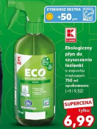 Ekologiczny płyn do czyszczenia łazienki K Classic o zapachu miętowym