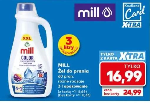 Żel do prania tkanin kolorowych Mill Color różne rodzaje