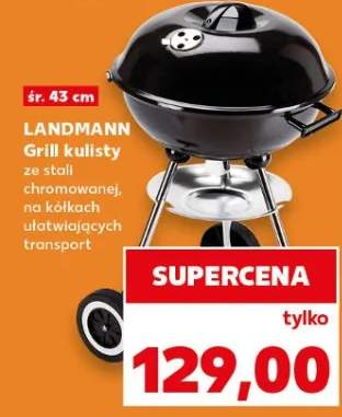 Grill kulisty Landmann ze stali chromowanej na kółkach