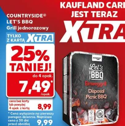 Grill jednorazowy Countryside Let's BBQ Disposal Picnic BBQ