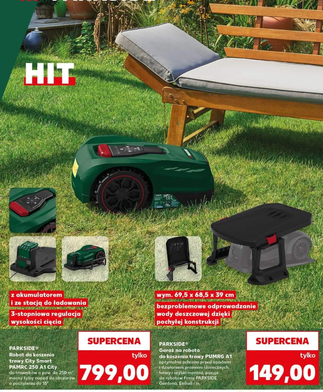 Robot do koszenia trawy Parkside City Smart PAMRC 250 A1 City