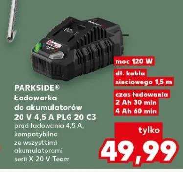 Ładowarka do akumulatorów Parkside 20V 4,5A PLG 20 C3