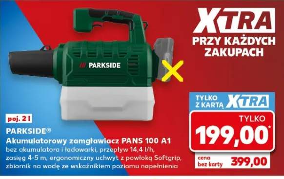 Akumulatorowy zamgławiacz Parkside PANS 100 A1