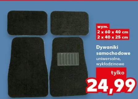 Dywaniki samochodowe uniwersalne wykładzinowe