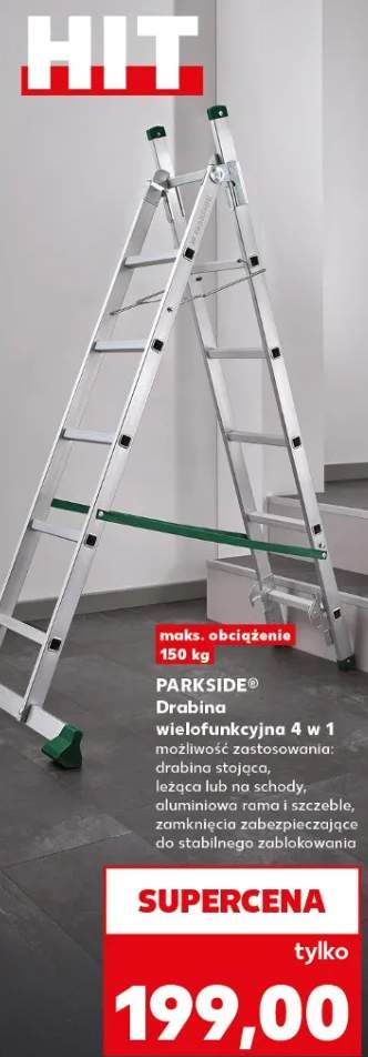 Drabina wielofunkcyjna 4 w 1 Parkside