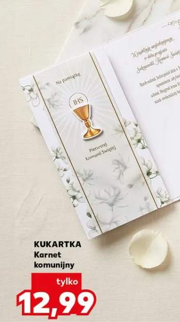 Karnet komunijny Kukartka