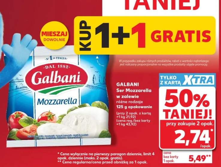 Ser Mozzarella w zalewie Galbani
