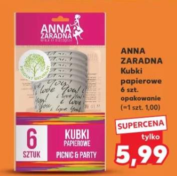 Kubki papierowe Anna Zaradna Picnic & Party
