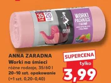 Worki na śmieci Anna Zaradna pachnące 35l