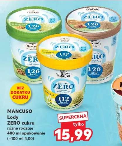 Lody ZERO cukru Mancuso
