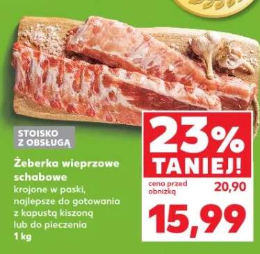 Żeberka wieprzowe schabowe krojone w paski