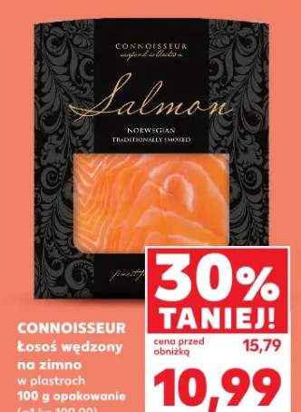 Łosoś wędzony na zimno w plastrach Connoisseur