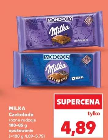Czekolada Oreo Milka Monopoly
