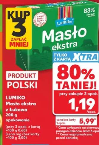 Masło ekstra z Łukowa Lumiko