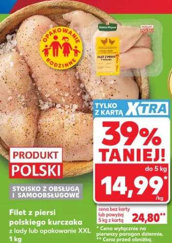 Filet z piersi polskiego kurczaka z lady lub opakowanie XXL