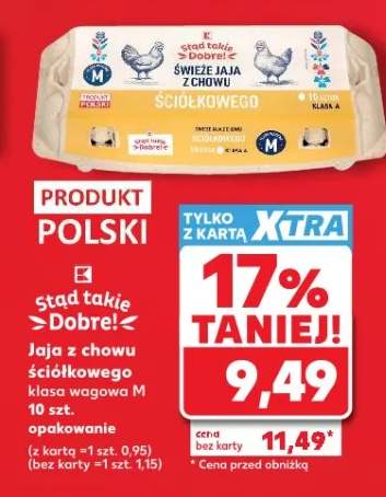 Jaja z chowu ściółkowego klasa wagowa M K-Stąd takie Dobre