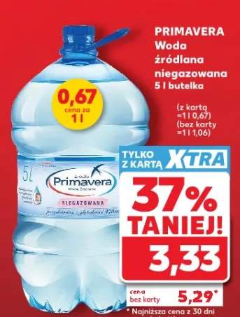 Woda źródlana niegazowana Primavera