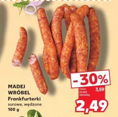 Frankfurterki surowe wędzone Madej Wróbel