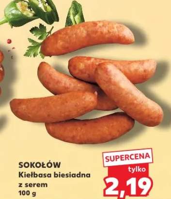 Kiełbasa biesiadna z serem Sokołów