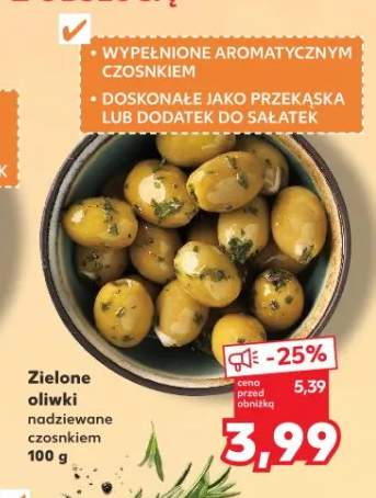 Zielone oliwki nadziewane czosnkiem