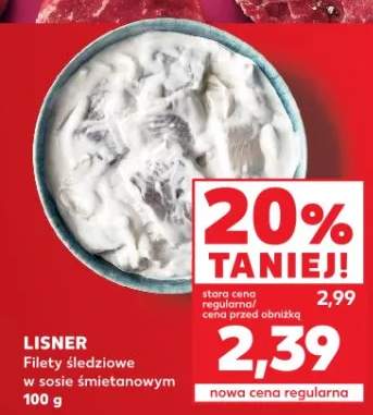 Filety śledziowe w sosie śmietanowym Lisner