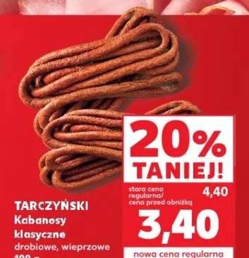 Kabanosy klasyczne drobiowe wieprzowe Tarczyński