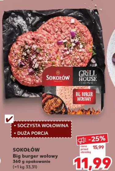 Big burger wołowy Sokołów Grill House
