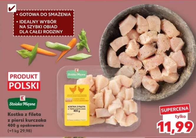 Kostka z fileta z piersi kurczaka Stoisko Mięsne