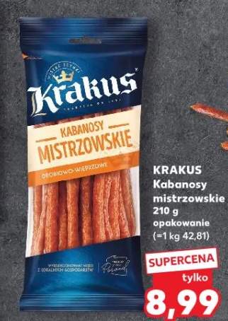 Kabanosy mistrzowskie drobiowo-wieprzowe Krakus
