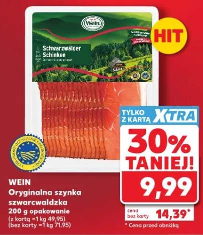 Oryginalna szynka szwarcwaldzka Wein