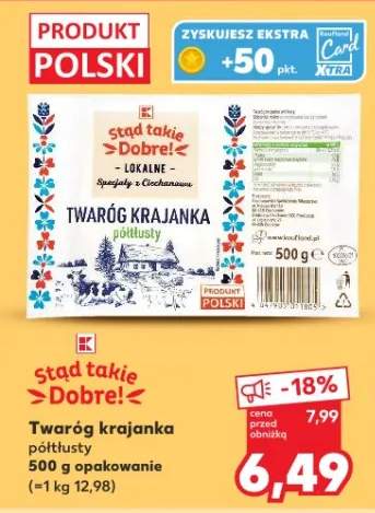 Twaróg krajanka półtłusty Stąd takie Dobre