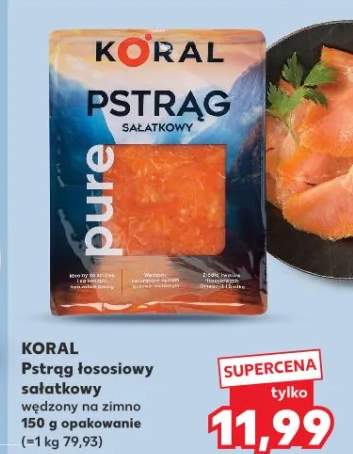 Pstrąg łososiowy sałatkowy wędzony na zimno Koral