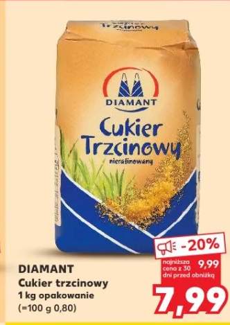 Cukier trzcinowy nierafinowany Diamant