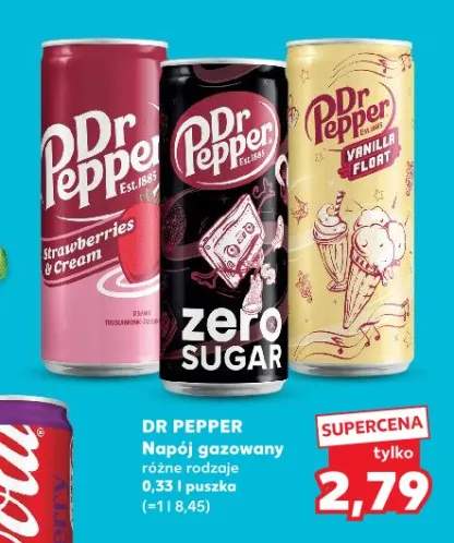 Napój gazowany Dr Pepper Strawberries & Cream