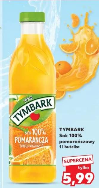 Sok 100% pomarańczowy Tymbark