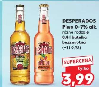 Piwo Desperados 0–7% alk.