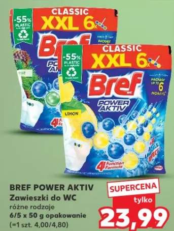 Zawieszki do WC Bref Power Aktiv Classic XXL