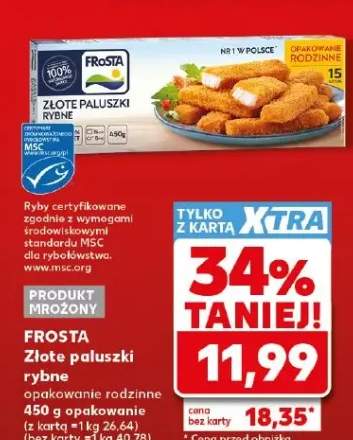 Złote paluszki rybne FroSta opakowanie rodzinne