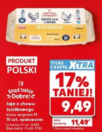 Jaja z chowu ściółkowego klasa wagowa M