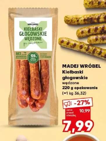 Kiełbaski głogowskie wędzone Madej Wróbel