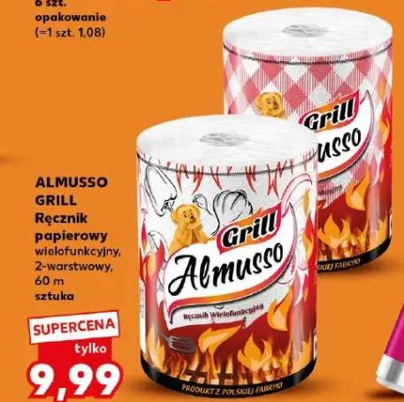 Ręcznik papierowy wielofunkcyjny 2-warstwowy Almusso Grill 60m