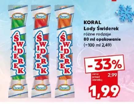 Lody Świderek Koral 80ml