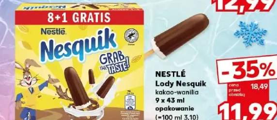 Lody Nesquik kakao-wanilia Nestlé 9x43ml