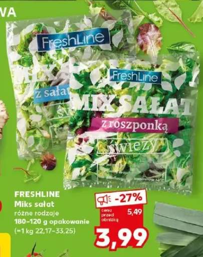 Mix sałat z roszponką świeży FreshLine