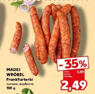 Frankfurterki surowe wędzone Madej Wróbel