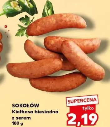 Kiełbasa biesiadna z serem Sokołów