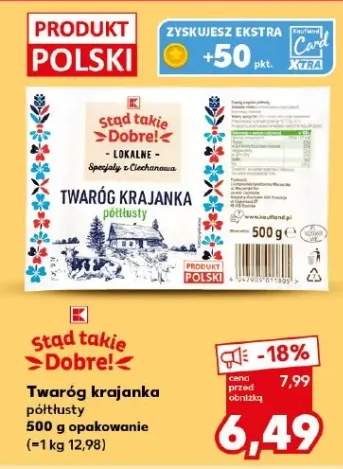 Twaróg krajanka półtłusty Ciechanowska Spółdzielnia Mleczarska