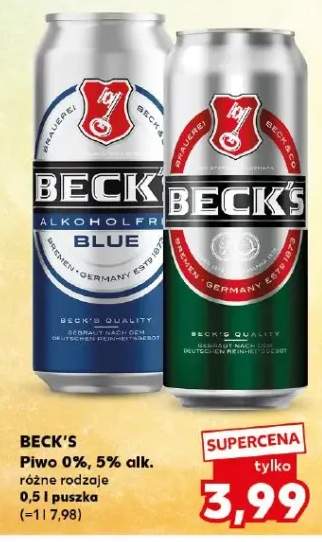 Piwo Beck's Blue bezalkoholowe 0%