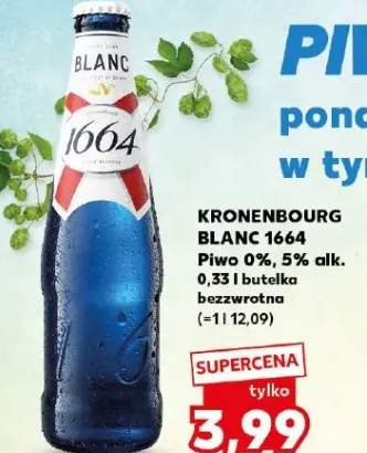 Piwo Kronenbourg Blanc 1664 5% butelka bezzwrotna