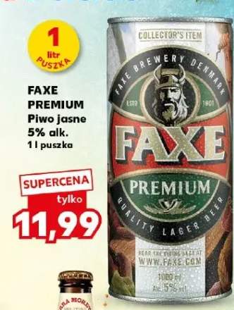 Piwo jasne Faxe Premium 5% puszka